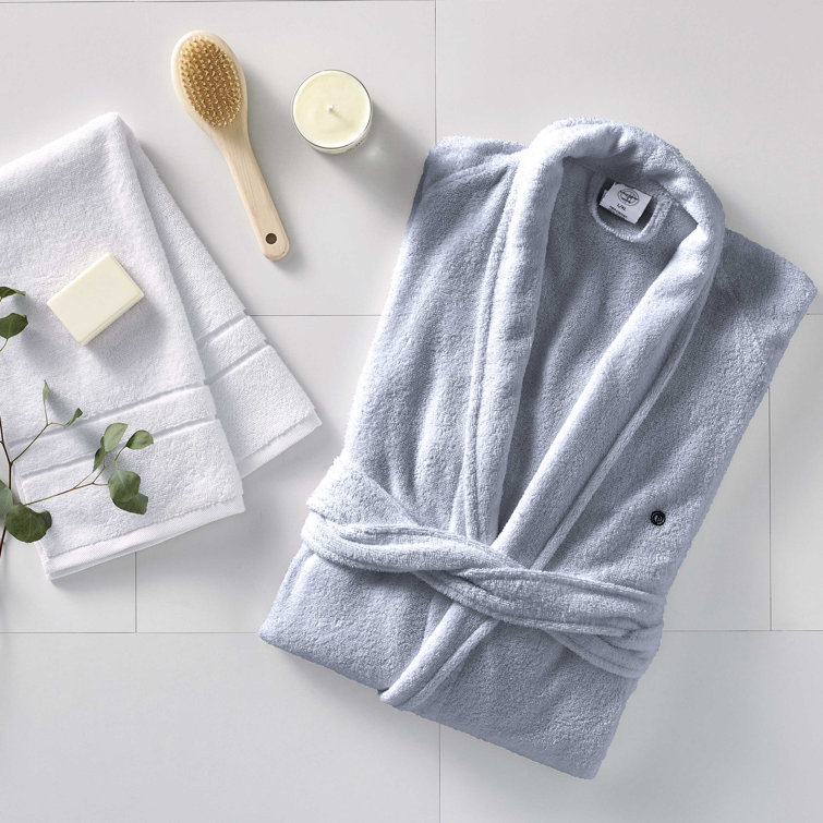 CLEAN DESIGN HOME Cotton Terry Bathrobe with Pockets Wayfair Canada